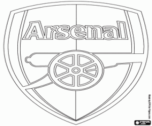 desenho de Emblema do Arsenal FC para colorir
