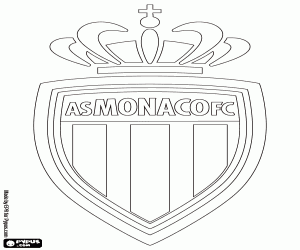 desenho de Emblema do AS Monaco FC para colorir