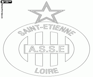 desenho de Emblema do AS Saint-Étienne para colorir