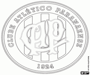 desenho de Emblema do Atlético-PR ou Paranaense para colorir