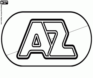 desenho de Emblema do AZ Alkmaar para colorir