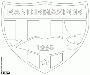 desenho de Emblema do Bandırmaspor para colorir