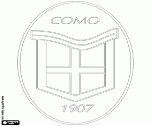 desenho de Emblema do Calcio Como para colorir