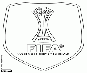 desenho de Emblema do campeão do Mundo FIFA para colorir