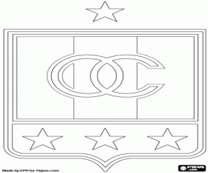 desenho de Emblema do CD Once Caldas para colorir