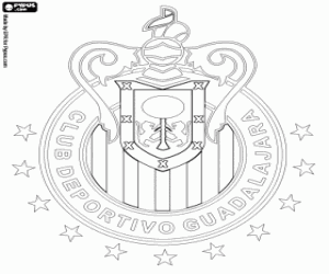 desenho de Emblema do Chivas de Guadalajara para colorir