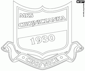 desenho de Emblema do Chojniczanka Chojnice para colorir