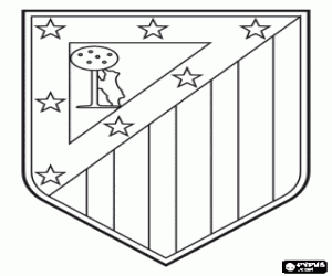 desenho de Emblema do Clube Atlético de Madrid para colorir