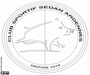 desenho de Emblema do CS Sedan Ardennes para colorir