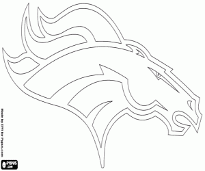 desenho de Emblema do Denver Broncos para colorir