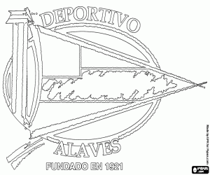 desenho de Emblema do Deportivo Alaves para colorir