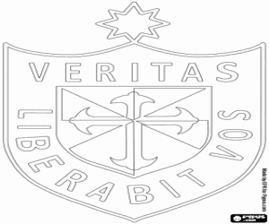 desenho de Emblema do Deportivo USMP para colorir