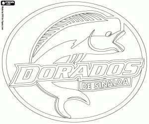 desenho de Emblema do Dorados de Sinaloa para colorir