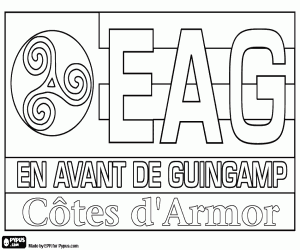desenho de Emblema do EA Guingamp para colorir
