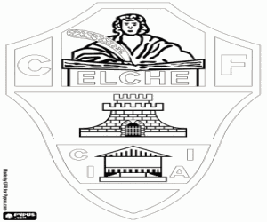 desenho de Emblema do Elche CF para colorir