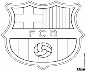 desenho de Emblema do FC Barcelona para colorir