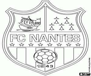 desenho de Emblema do FC Nantes para colorir