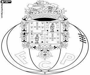 desenho de Emblema do FC Porto para colorir