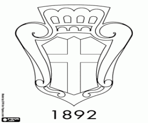 desenho de Emblema do FC Pro Vercelli 1892 para colorir