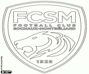 desenho de Emblema do FC Sochaux para colorir