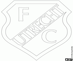 desenho de Emblema do FC Utrecht para colorir
