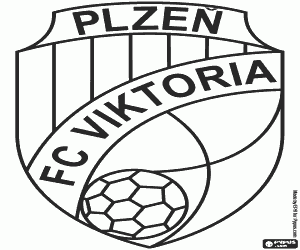 desenho de Emblema do FC Viktoria Plzeň para colorir