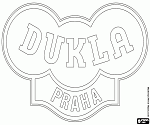 desenho de Emblema do FK Dukla Praga para colorir