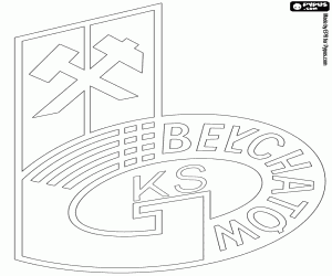 desenho de Emblema do GKS Bełchatów para colorir