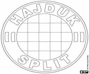 desenho de Emblema do Hajduk Split para colorir