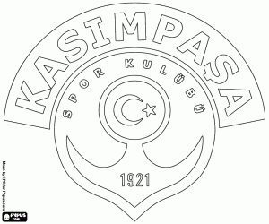 desenho de Emblema do Kasımpaşa SK para colorir