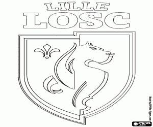 desenho de Emblema do LOSC Lille para colorir