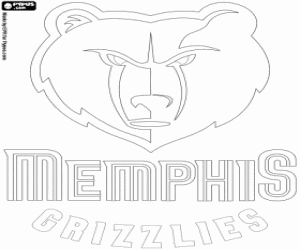 desenho de Emblema do Memphis Grizzlies para colorir