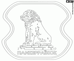 desenho de Emblema do MGS Panserraikos para colorir