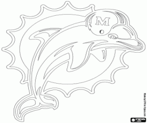 desenho de Emblema do Miami Dolphins para colorir