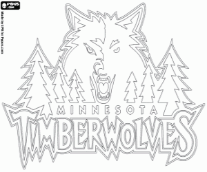 desenho de Emblema do Minnesota Timberwolves para colorir