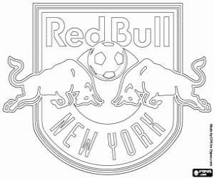 desenho de Emblema do New York Red Bulls para colorir