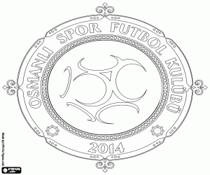 desenho de Emblema do Osmanlıspor FK para colorir