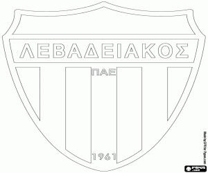 desenho de Emblema do PAE Levadiakos para colorir