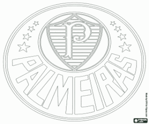 desenho de Emblema do Palmeiras para colorir