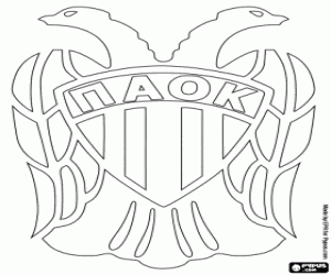 desenho de Emblema do PAOK para colorir