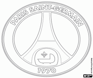 desenho de Emblema do Paris Saint Germain para colorir