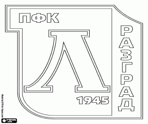 desenho de Emblema do PFC Áustria Razgrad para colorir