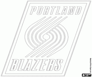 desenho de Emblema do Portland Trail Blazers para colorir