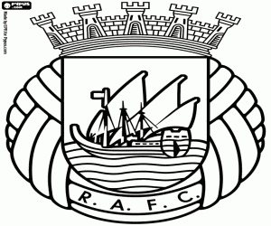 desenho de Emblema do Rio Ave FC para colorir