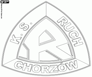 desenho de Emblema do Ruch Chorzów para colorir