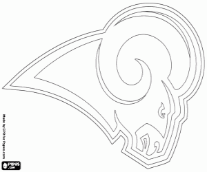 desenho de Emblema do Saint Louis Rams para colorir