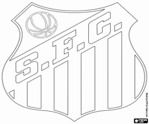 desenho de Emblema do Santos FC para colorir