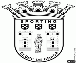 desenho de Emblema do Sporting de Braga para colorir