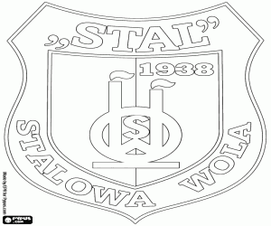 desenho de Emblema do Stal Stalowa Wola para colorir