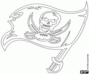 desenho de Emblema do Tampa Bay Buccaneers para colorir